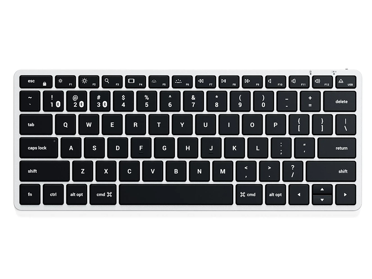 Клавиатура беспроводная Satechi Slim X1 Bluetooth Backlit Keyboard, Bluetooth, Серебристый ST-BTSX1S-RU