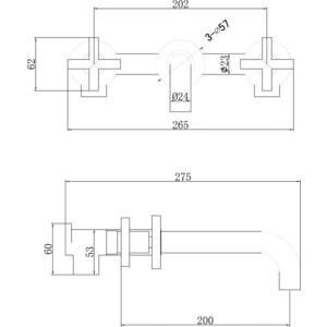 Смеситель для раковины Abber Wasser Kreis черный матовый (AF81121B)