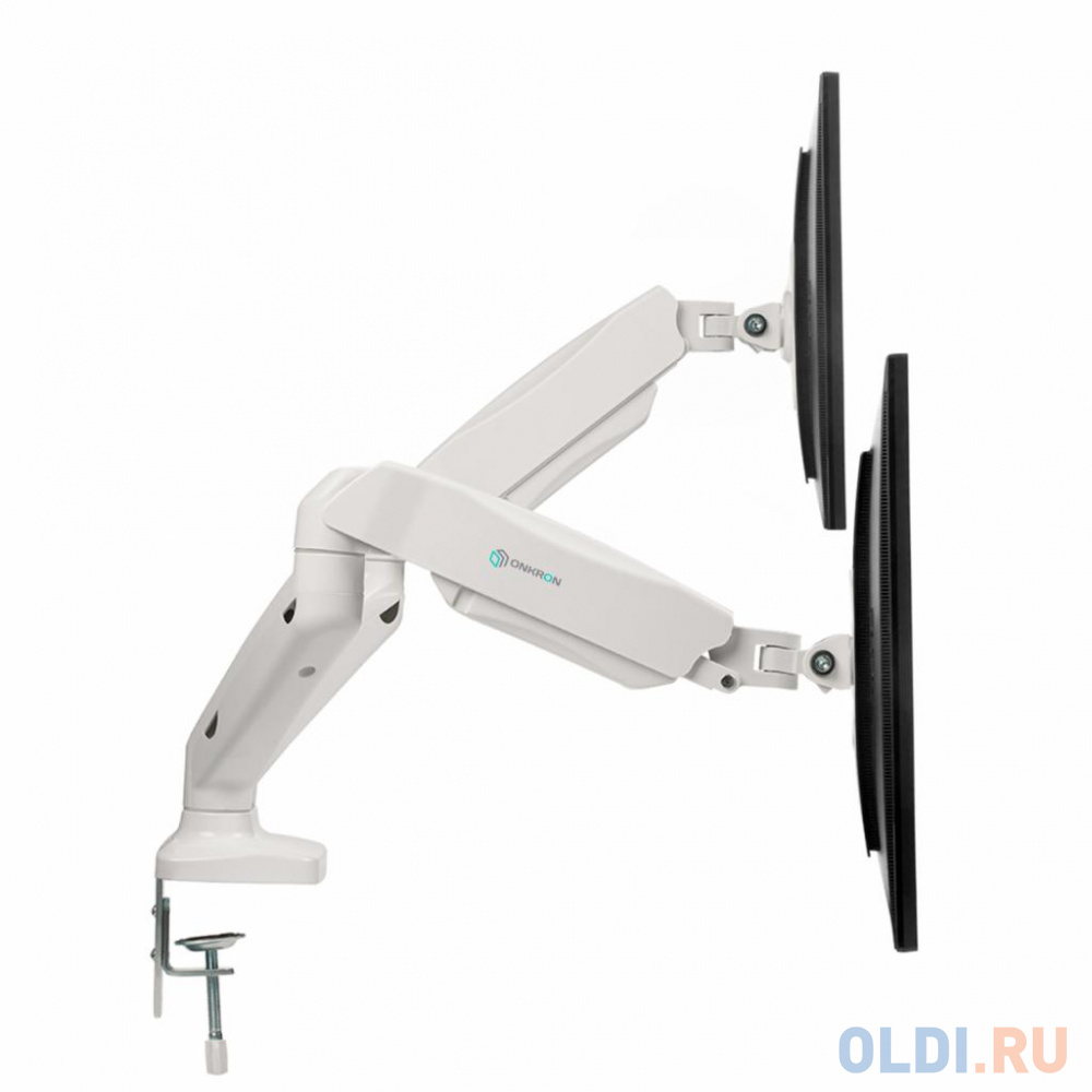 Кронштейн для мониторов Onkron G160 белый 13"-27" макс.13кг настольный поворот и наклон верт.перемещ. в Москвe