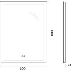 Зеркало BelBagno Spc-Grt 60х80 с подсветкой, сенсор, подогрев (SPC-GRT-600-800-LED-TCH-WARM) в Москвe