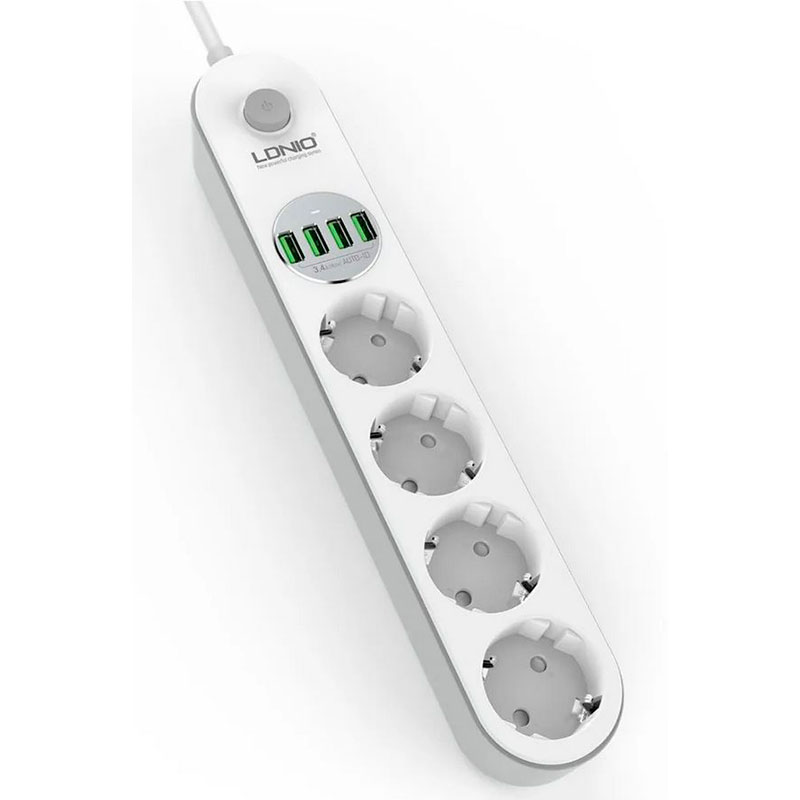 Сетевой фильтр Ldnio SE4432 4 Sockets 4xUSB 2500W 2m White-Grey LD_D0423 в Москвe