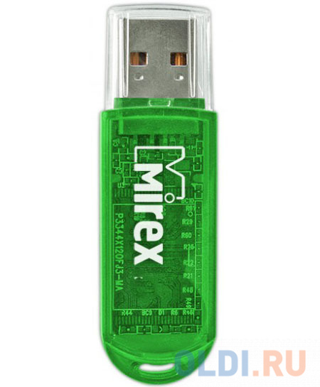 Флешка 4Gb Mirex Elf USB 2.0 зеленый 13600-FMUGRE04 в Москвe