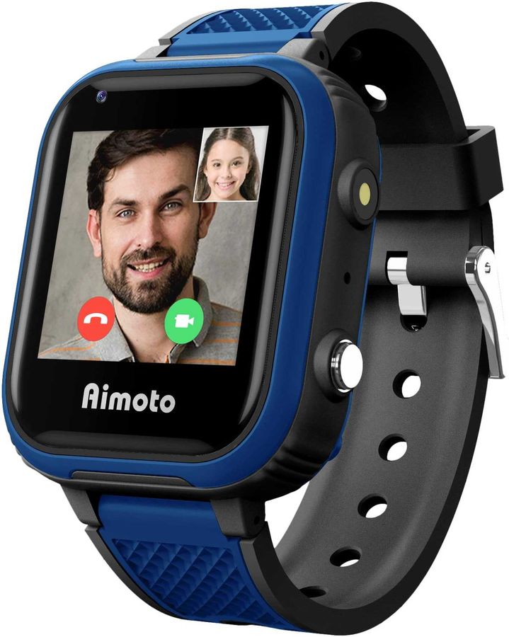 Умные часы детские Кнопка жизни Aimoto Pro Indigo 4G, 1.44 " IPS, черный