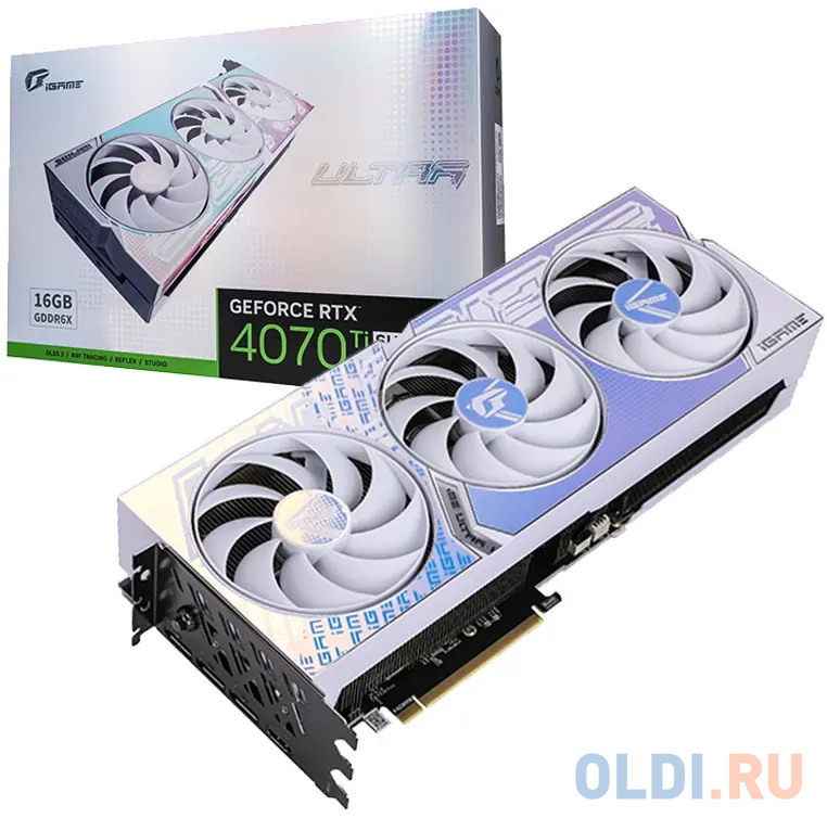 Видеокарта Colorful RTX4070Ti SUPER iGame Ultra W OC-V 16GB GDDR6X 256bit 3xDP HDMI 3FAN