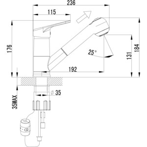 Смеситель для кухни Lemark Luna (LM4150C)