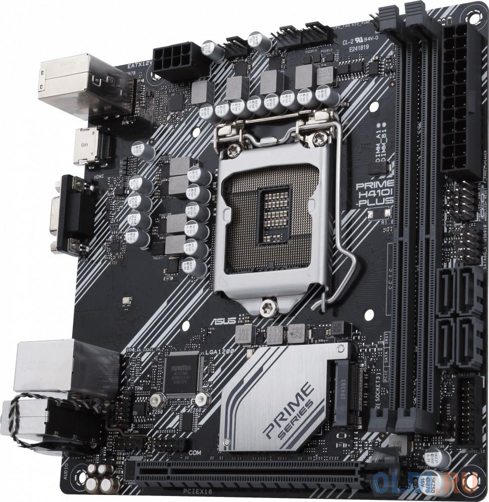 Материнская плата ASUS PRIME H410I-PLUS/CSM Socket 1200 H410 2xDDR4 1xPCI-E 16x mATX Retail