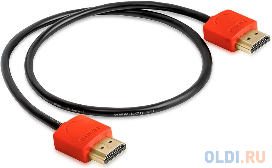 Кабель HDMI 3м Green Connection GCR-51601 круглый черный/красный в Москвe