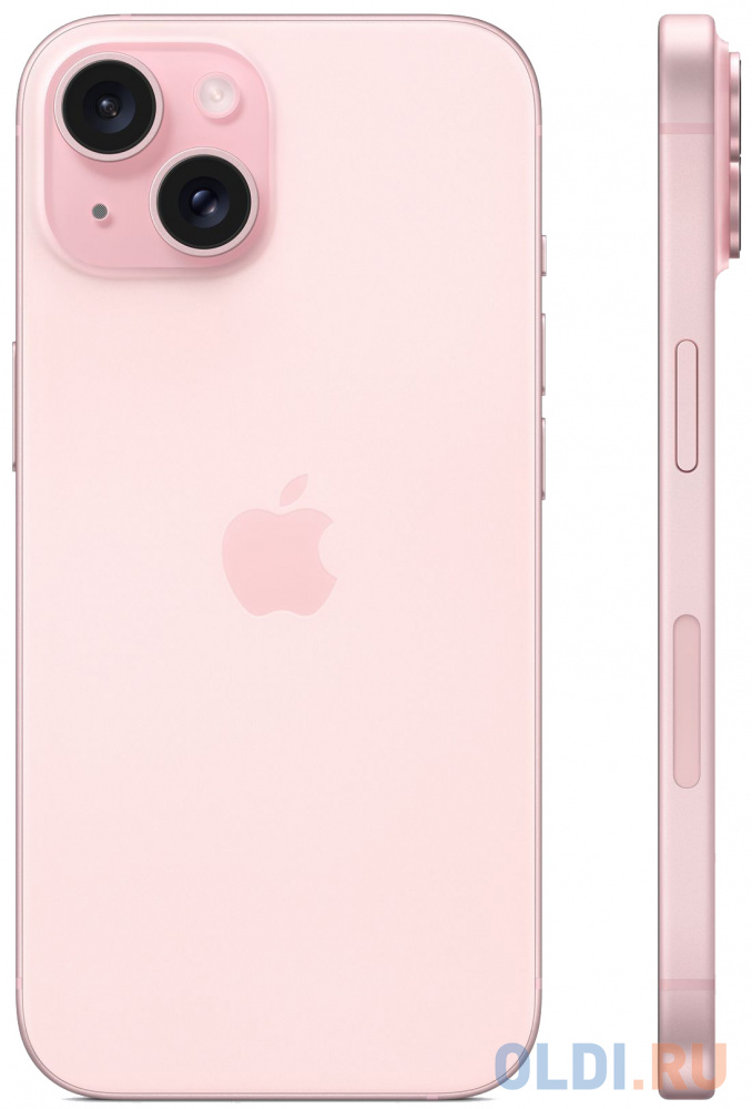 Смартфон Apple iPhone 15 256Gb Pink 2Sim (MTLK3CH/A)