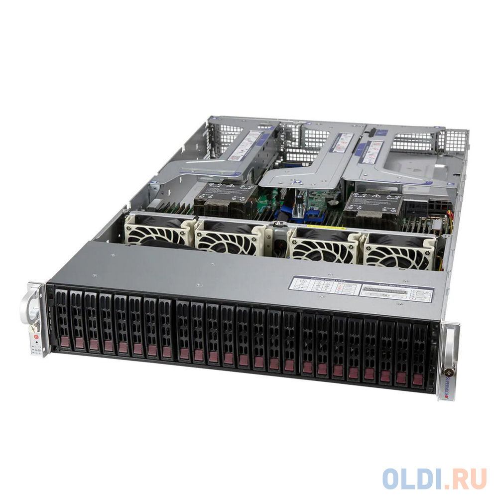 SYS-220U-TNR 2U, 2xLGA4189 (up to 270W), iC621A (X12DPU), 32xDDR4, up to 24x2.5 SAS/SATA, up to 22x2.5 NVME Gen4 (optional), 2x1600W, 2x PCIE 4.0x16,