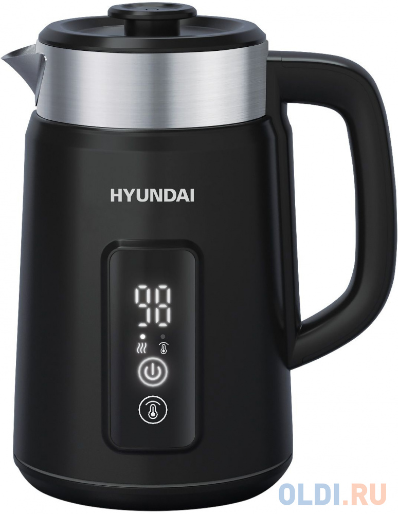Чайник электрический Hyundai HYK-S3505 1.5л. 2200Вт черный (корпус: металл)