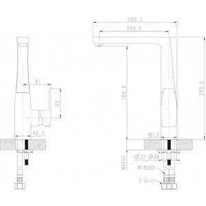 Смеситель для кухни Bravat Riffle высокий (F772106C) в Москвe