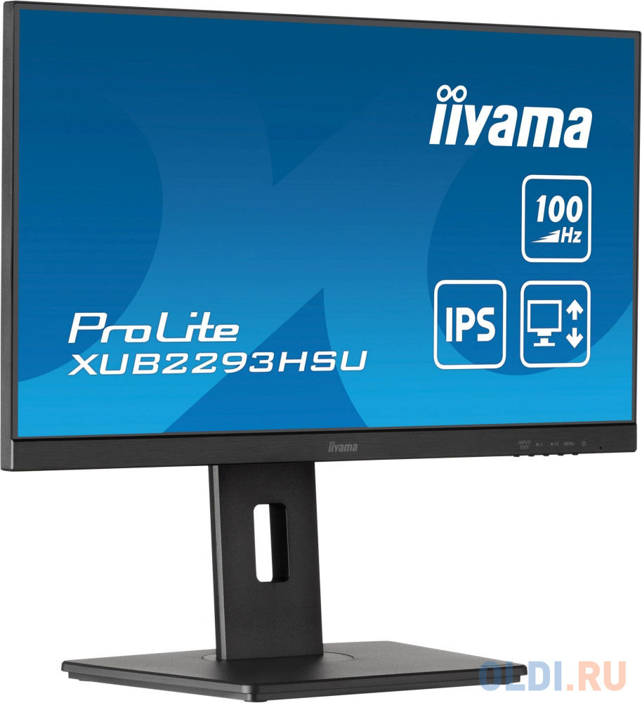 LCD IIYAMA 21.5" XUB2293HSU-B6 {IPS 1920x1080 100Hz 1ms 178/178 250cd 1000:1 8bit(6bit+FRC) HDMI1.4 DisplayPort1.2 2xUSB2.0 2x2W Pivot VESA}