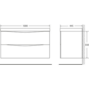 Тумба с раковиной BelBagno Marino-Cer 100 Bordo Lucido (MARINO-CER-1000-2C-SO-BRDL-P, BB-0324-100-LVB)