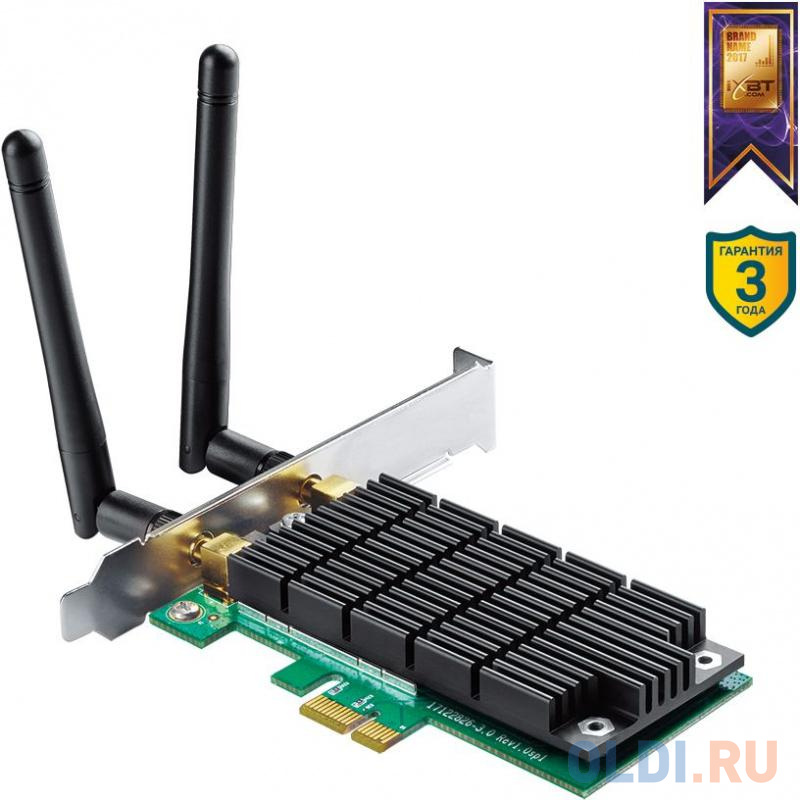 Сетевой адаптер WiFi TP-Link Archer T4E AC1200 PCI Express (ант.внеш.съем) 2ант. в Москвe