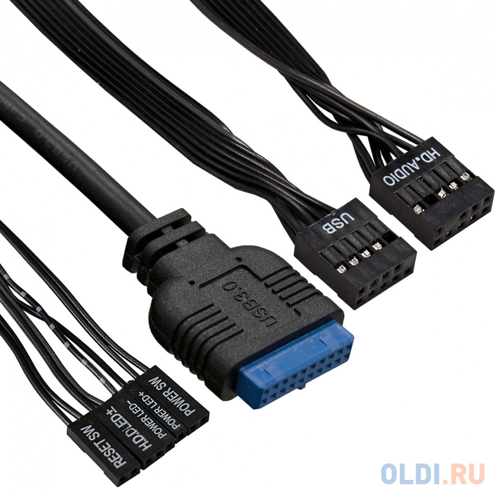 Корпус Miditower ExeGate AA-440U-AA450 (ATX, AA450 8 см, 2*USB+1*USB3.0, аудио, черный)