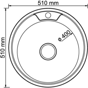 Кухонная мойка Mixline Врезная 51x51 с сифоном, нержавеющая сталь 0,8мм (4630030632023)