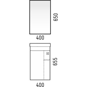 Зеркальный шкаф Corozo Комо 40 белый (SD-00000290)