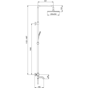 Душевая система Gappo G2491-6 с термостатом, черная (6959477697821)