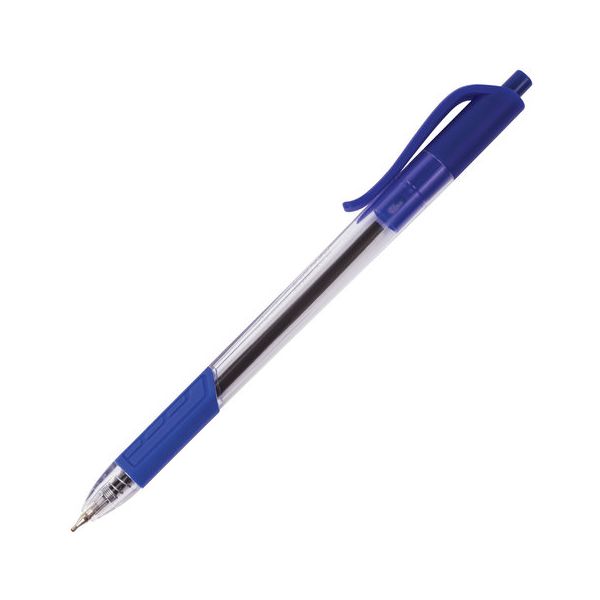 Ручка шариковая масляная автоматическая BRAUBERG Extra Glide R-Grip, СИНЯЯ, узел 0,7 мм, линия письма 0,35 мм, OBPR158, (24 шт.)