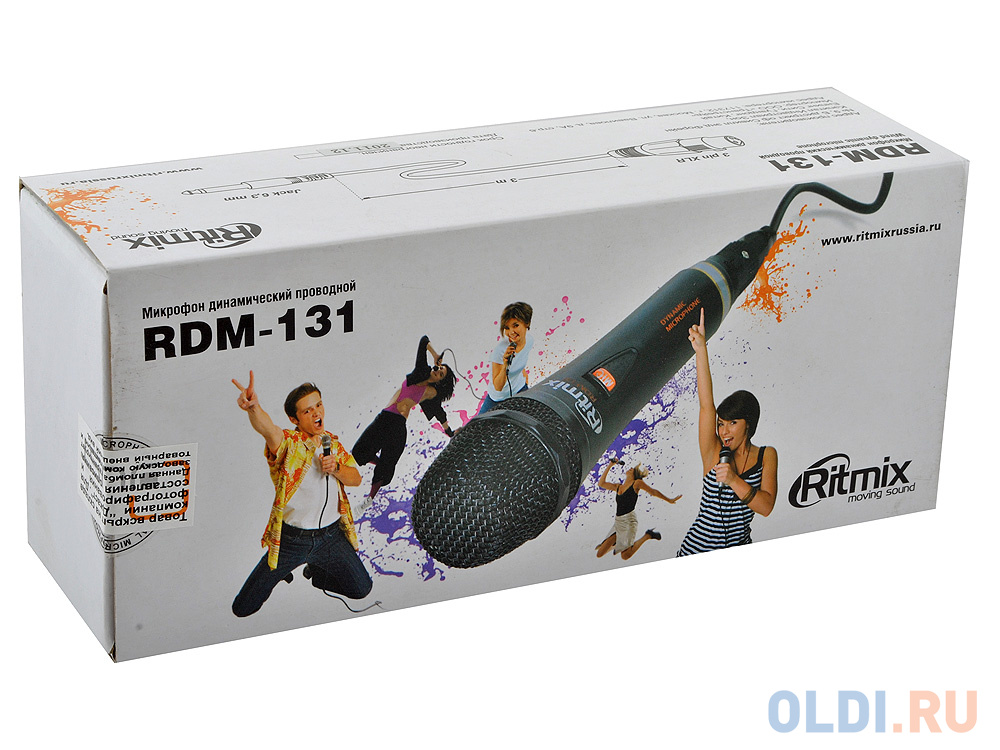 Микрофон Ritmix RDM-131 черный 3м в Москвe