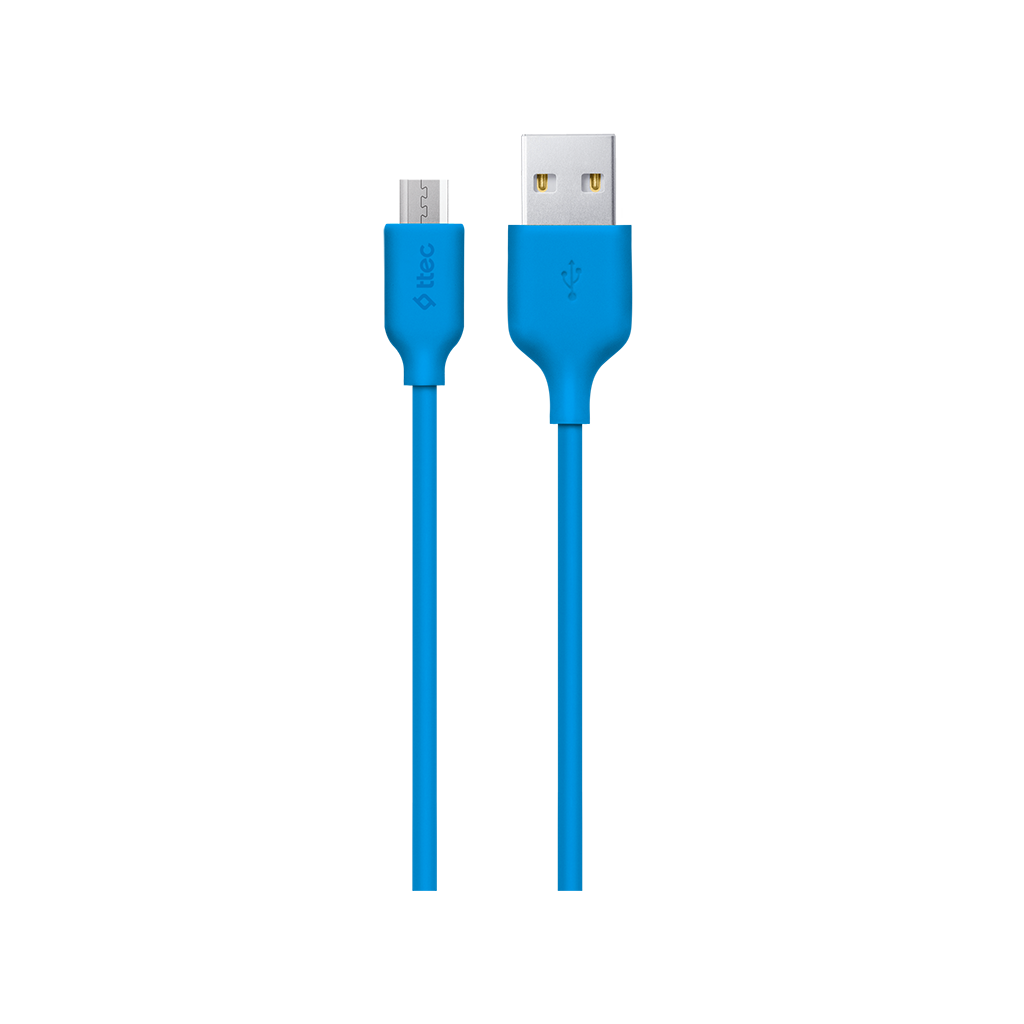 Дата-кабель USB-Micro USB, 2А, 1.2 м, синий, TTEC (2DK7530M)