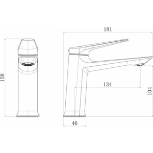 Смеситель для раковины Royce Pro хром (RCM-120501CR)