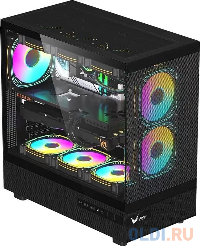 Корпус Formula Crystal Z8 COSMIC черный без БП ATX 3x120mm 5x140mm 1xUSB2.0 1xUSB3.0 1xUSB3.1 audio bott PSU в Москвe