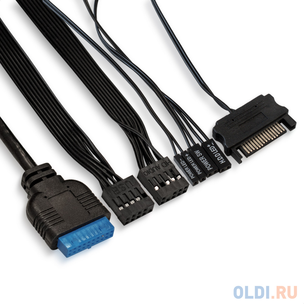 Корпус Miditower ExeGate EVO-8225-EVO800 (ATX, БП EVO800RGB с вент. 12см, 2*USB+1*USB3.0, черный, 2 вент. с RGB подсветкой и полоса на передней панели в Москвe