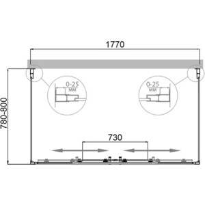 Душевой уголок Cezares Molveno AH-22 180x80 прозрачный, хром (MOLVENO-AH-22-180/80-C-Cr-IV)