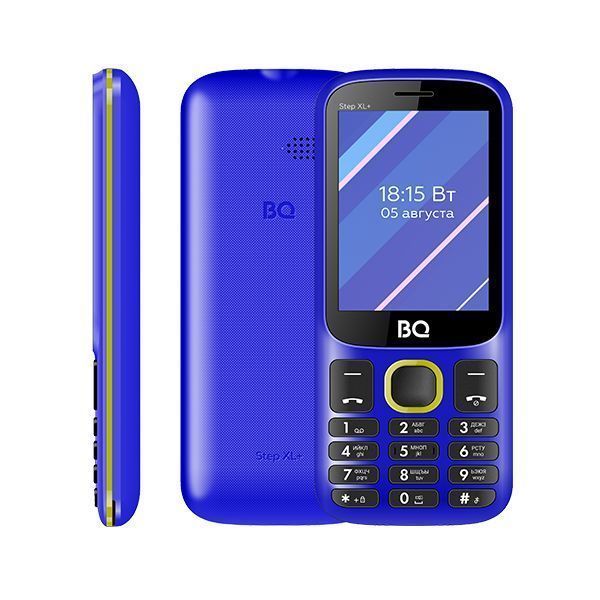 Мобильный телефон BQ 2820 Step XL+, 2.8" TN, 32Mb RAM, 32Mb, 2-Sim, 1000 мА·ч, micro-USB, синий/желтый