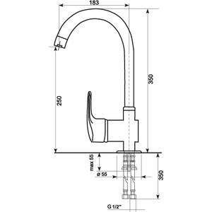 Смеситель для кухни Mixline ML-GS04 терракотовый 307 (4620031444138)