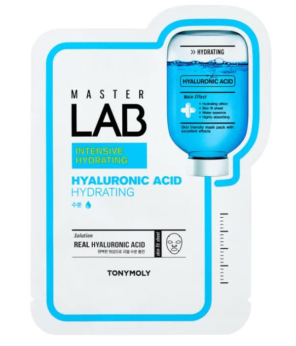 TONYMOLY Тканевая маска для лица с гиалуроновой кислотой MASTER LAB REAL HYALURONIC ACID, 19г