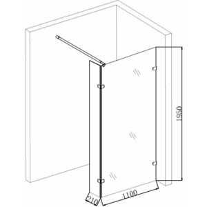 Душевой уголок Niagara Nova 110x120-65 прозрачный, хром (NG-662-11) в Москвe