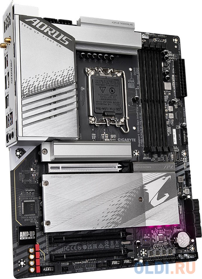 Z790 AORUS ELITE AX-W, Socket 1700, Intel®Z790, 4xDDR5-4800, HDMI+DP, 3xPCI-Ex16, 6xSATA3(RAID 0/1/5/10), 4xM.2, 8Ch Audio, 1x2.5GbLan, WiFi, (4+4)xUS в Москвe