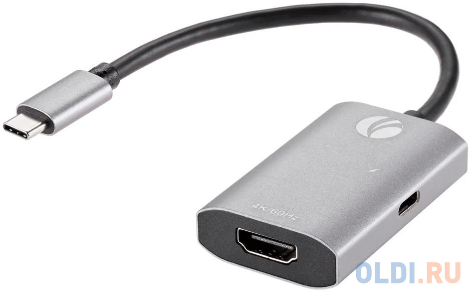 Aдаптер USB 3.1 Type-Cm --&gt; HDMI A(f) , 4K@60Hz, PD charging, Alum Shell, VCOM &lt;CU452A&gt;