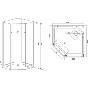 Душевая кабина Timo Premium 90х90х225 стекло прозрачное (ILMA 709)