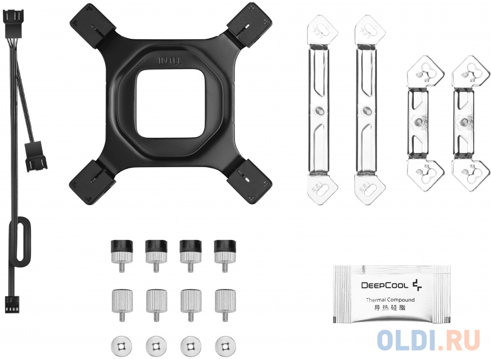 DEEPCOOL AG620 DIGITAL LGA1700/1200/115X/AM5/AM4 (8шт/кор, TDP 260W, PWM, DUAL Fan 120mm, 6 тепл. трубок, черный) RET в Москвe