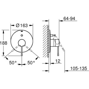 Смеситель для ванны Grohe Essence для механизма 35501, теплый закат матовый (19285DL1)