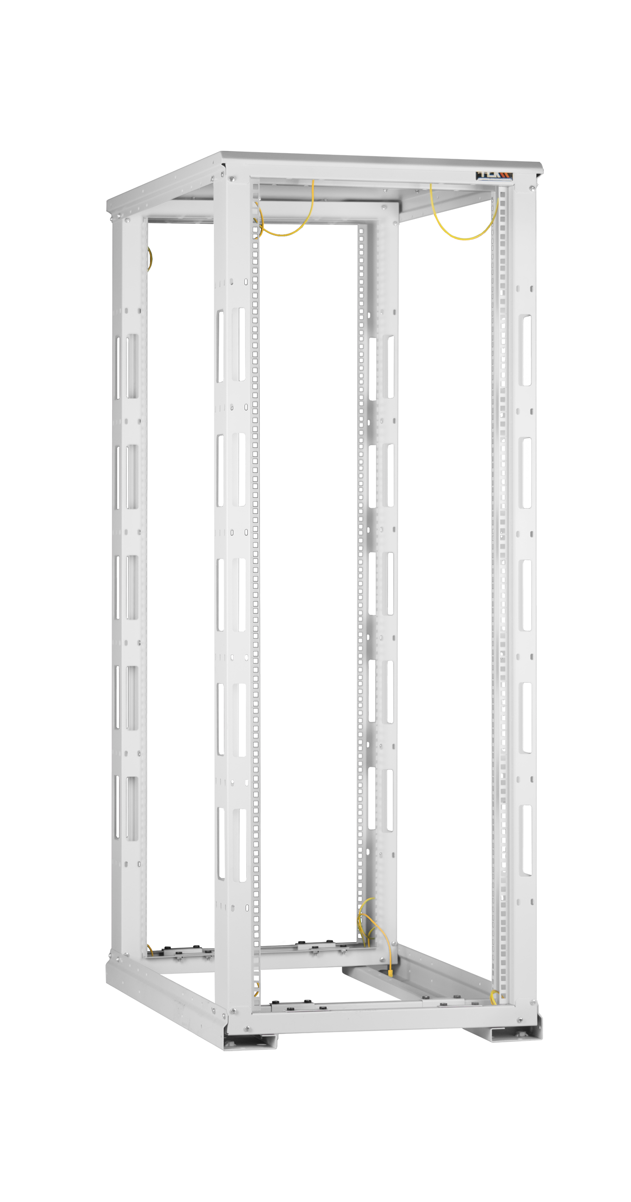 Монтажная стойка TLK TRD-476010-R-GY, двухрамная с разборной рамой 19", 47U, Ш600xВ2217xГ1000мм, с крышей, в разобранном виде, серый