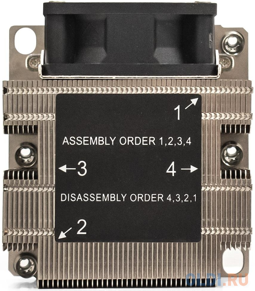 Кулер ExeGate ESNK-P0068AP4.PWM.2U.3647.Cu (Al+Cu, 2U, 4 тепл. трубки, LGA3647, TDP 205W, PWM, 2100-6800RPM, 2 ball bearing, 4pin, 52db, 430г, на винт