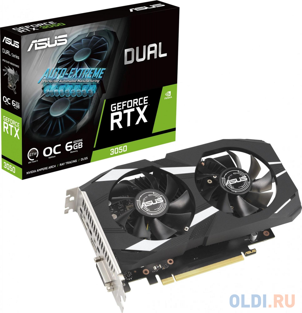 Видеокарта Asus PCI-E nVidia GeForce RTX 3050 RTL (DUAL-RTX3050-O6G) в Москвe