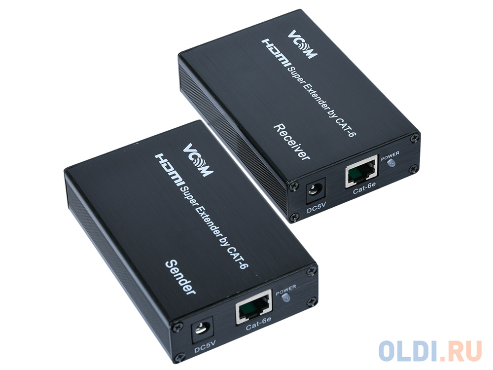 Удлинитель HDMI по витой паре до 60м extender VCOM <DD471 +2б.п.