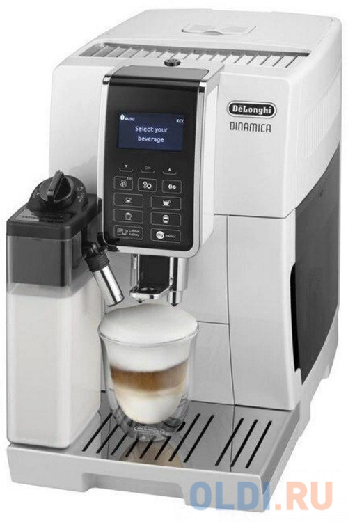 Кофемашина Delonghi Dinamica ECAM350.55.W 1450Вт белый в Москвe