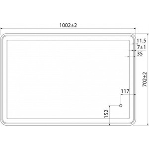 Зеркало IDDIS Cloud 100 с подсветкой (CLO1000i98)