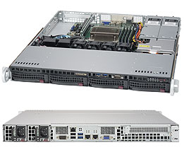 Серверная платформа SuperMicro 5019S-MR, 1xSocket1151, 4xDDR4, 4x3.5 HDD HS, 2GLAN, IPMI, Redundant 2x400W, 1U (SYS-5019S-MR)