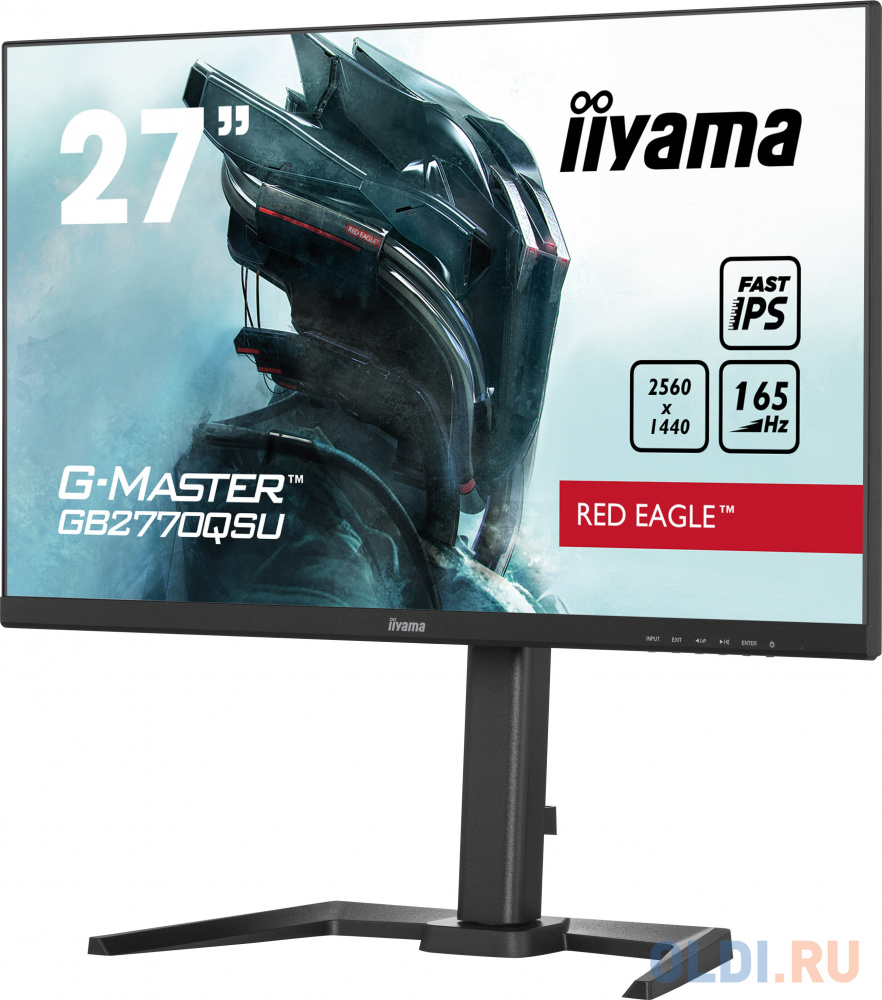 Монитор LCD 27'' [16:9] 2560х1440(WQHD) IPS, nonGLARE, 165 Hz, 400cd/m2, H178°/V178°, 1000:1, 80M:1, 16.7M, 0,5 ms, HDMI, DP, USB-Hub, Heigh