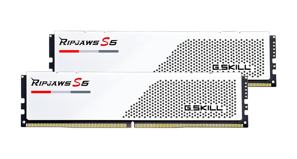 Комплект памяти DDR5 DIMM 32Gb (2x16Gb), 6000MHz, CL30, 1.35V, G.Skill, Ripjaws S5 (GS_F5-6000J3040F16GX2-RS5W) Retail