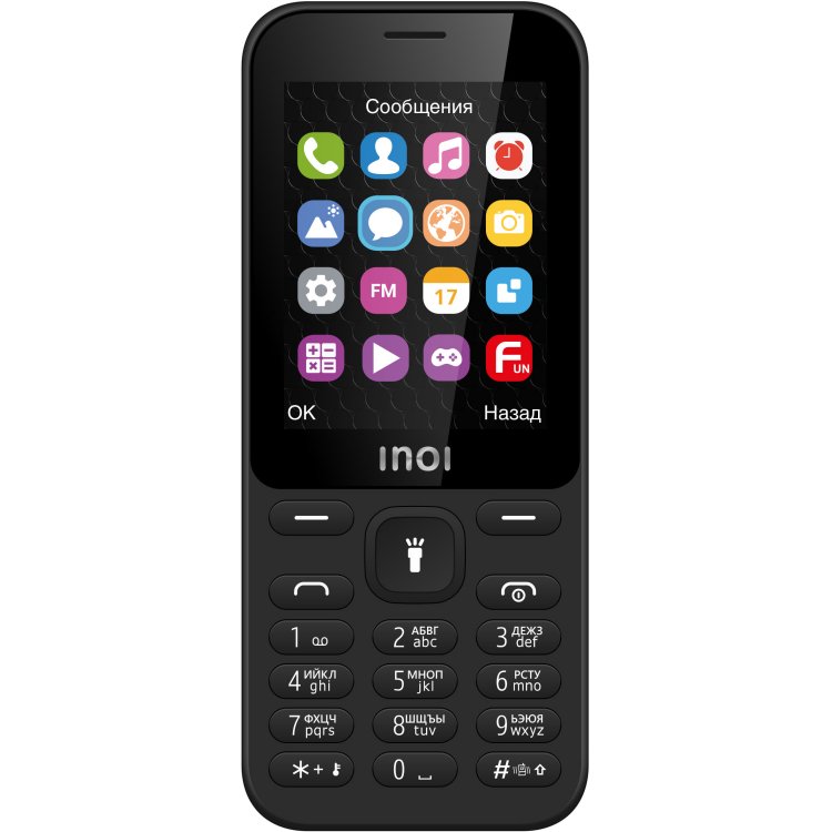 Мобильный телефон INOI 241, 2.4" 320x240 TFT, Spreadtrum SC6531E, 32Mb RAM, 32Mb, BT, 2-Sim, 600 мА·ч, черный