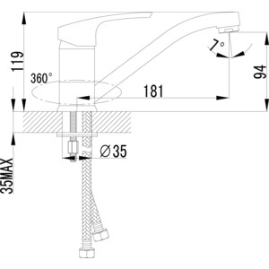 Смеситель для кухни Lemark Plus Shape (LM1704C)