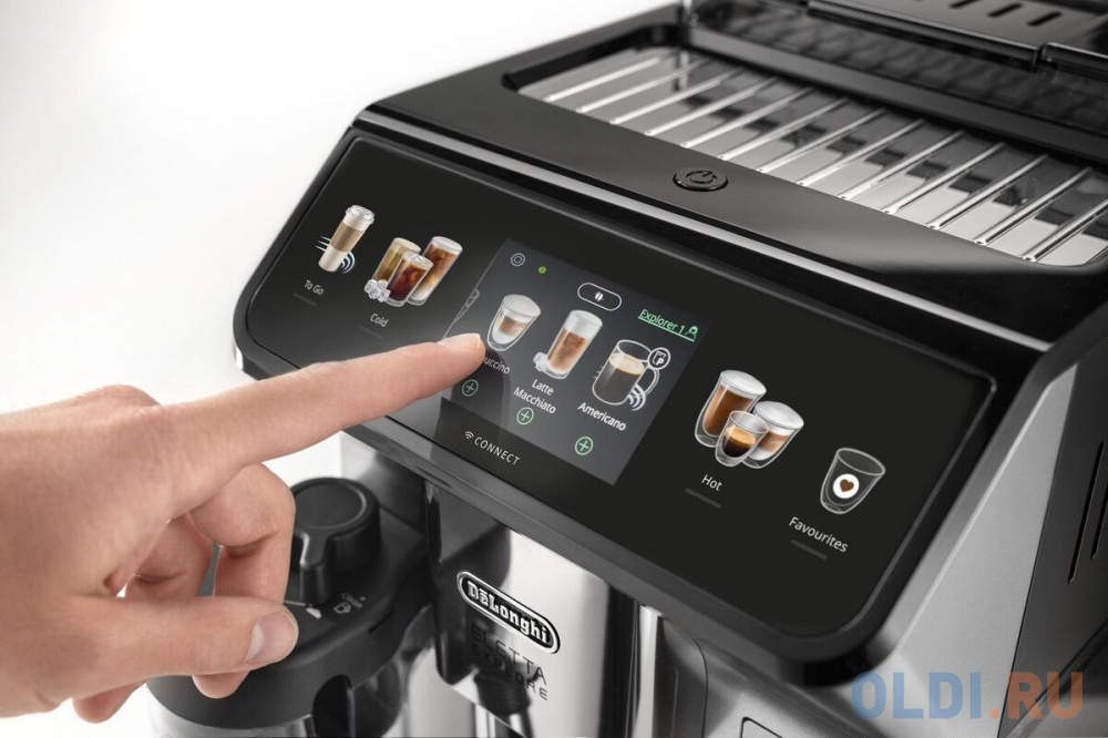 Кофемашина Delonghi Eletta Explore ECAM450.65.S 1450Вт серебристый